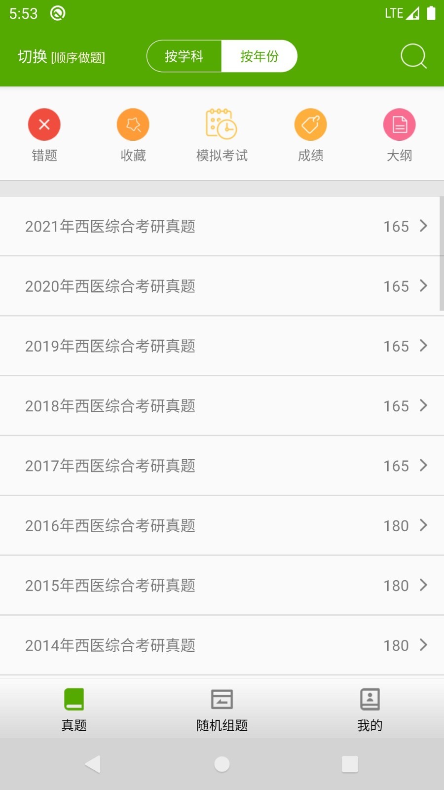 西医综合考研真题软件封面
