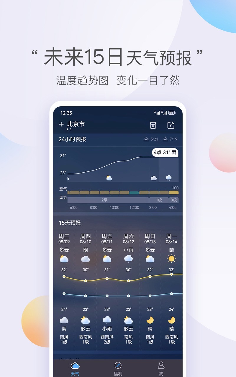 墨迹天气极速版软件封面
