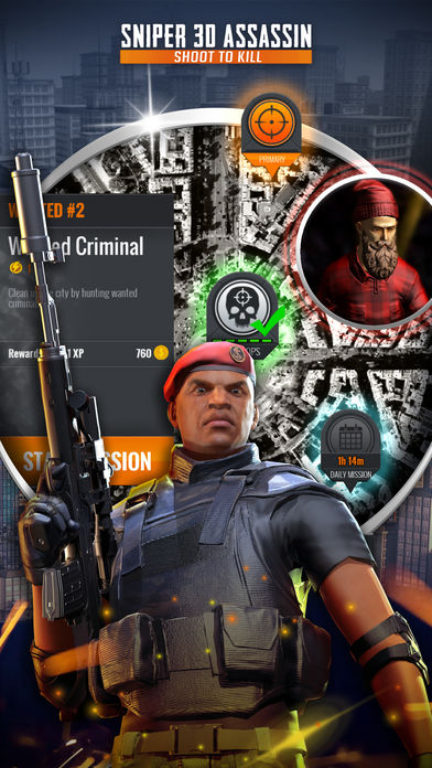 Sniper 3d无限金币钻石iOS软件封面