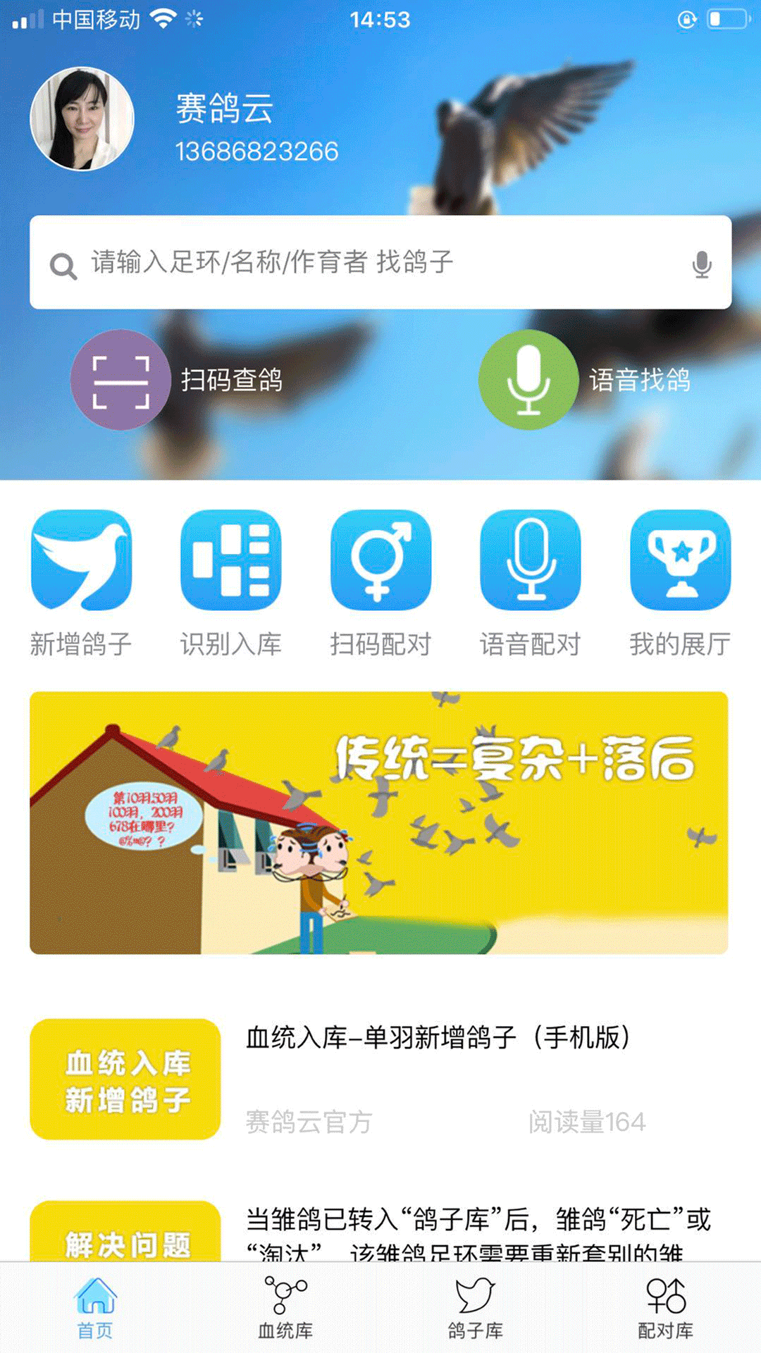 赛鸽云软件封面