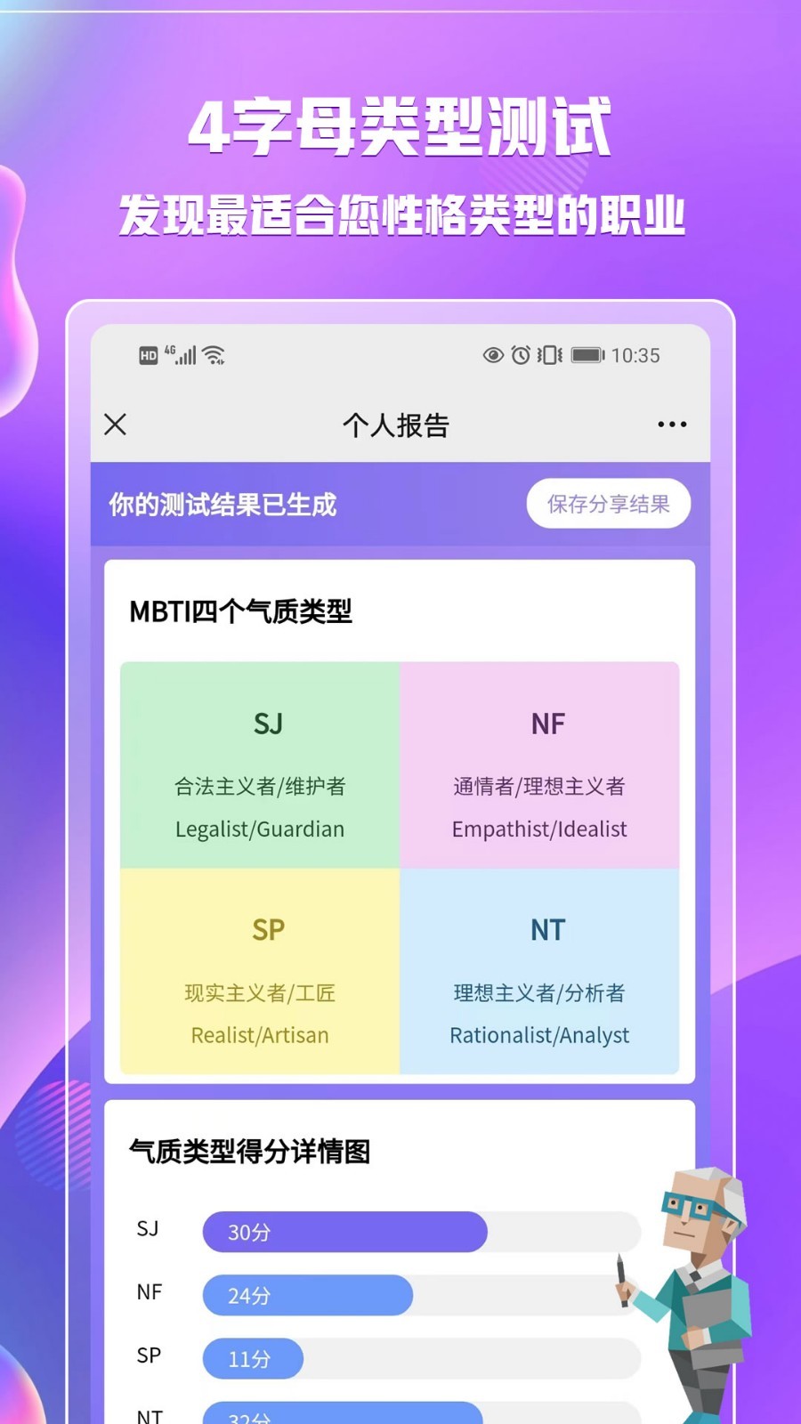 MBTI职业性格测试软件封面