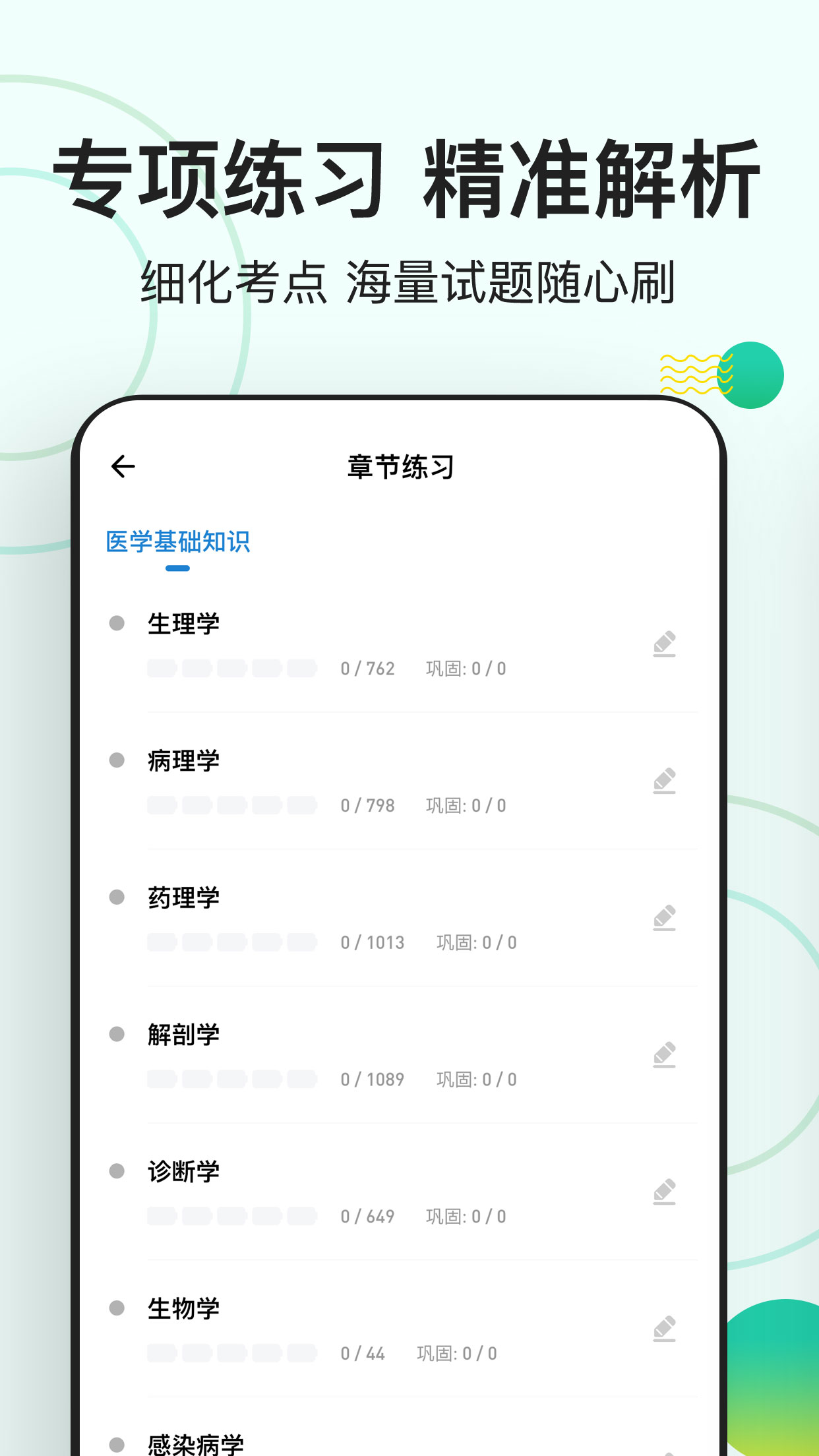 医学基础知识练题狗软件封面