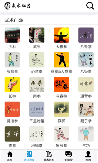 爱武网武术秘笈app软件封面