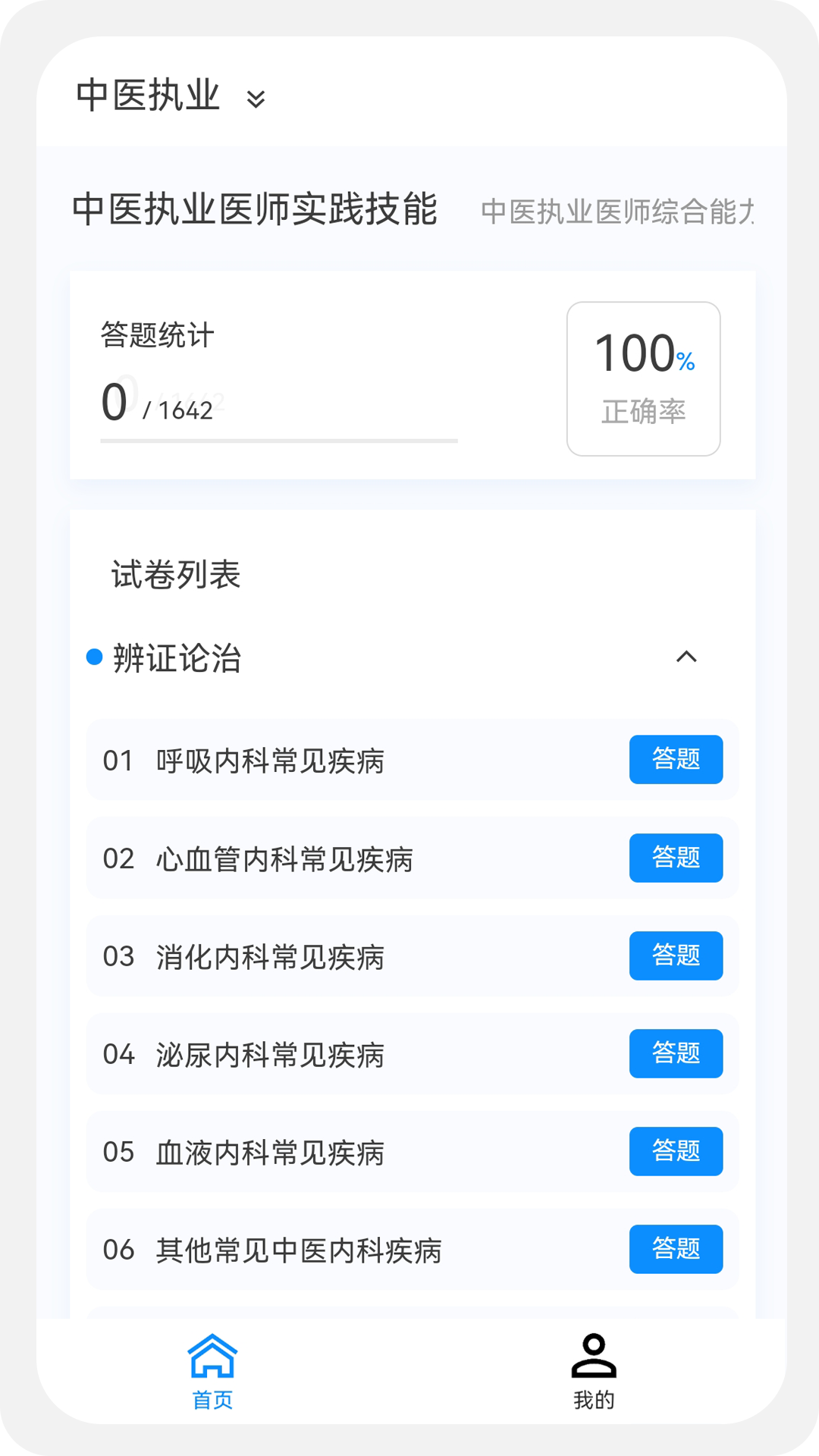中医执业医师100题库软件封面