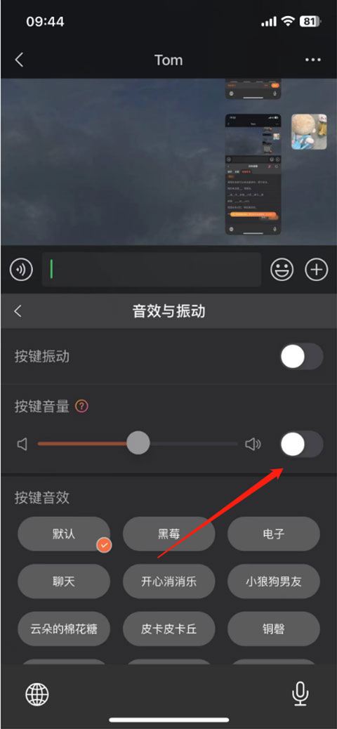 关闭按键声音