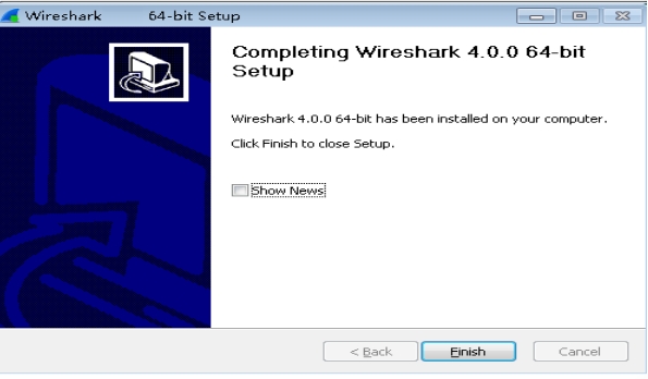 Wireshark安装完成