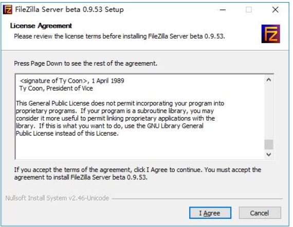 FileZilla Installation Step 1
