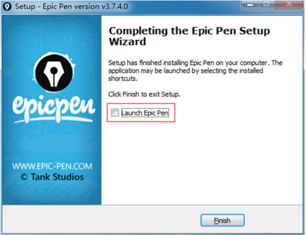 Epic Pen 安装界面