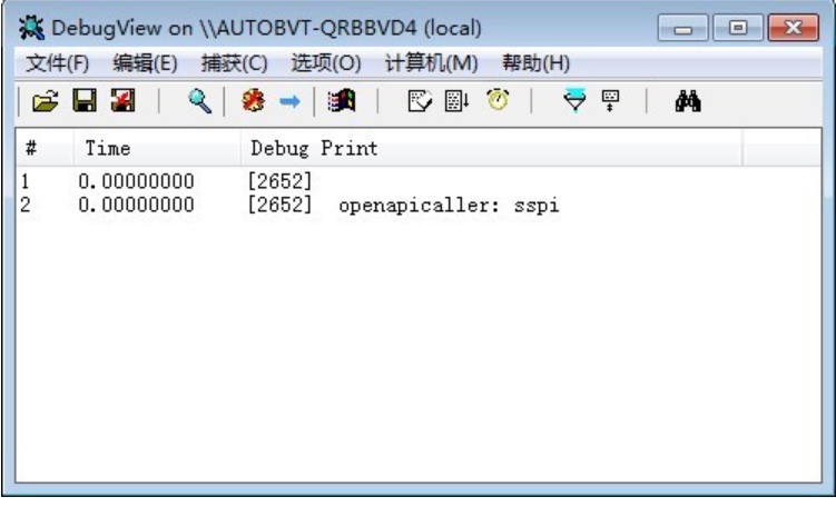 DebugView 软件界面截图