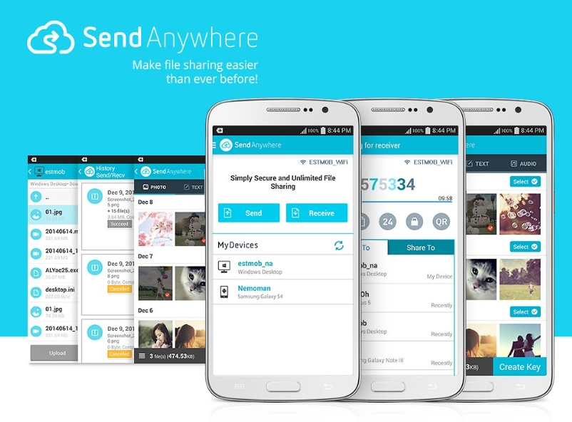 Send Anywhere 功能截图
