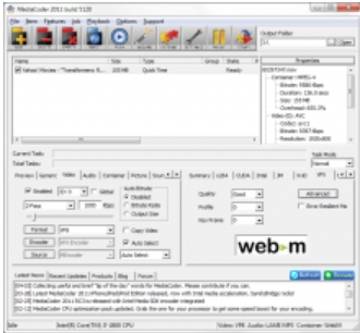 MediaCoder使用界面截图