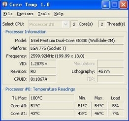 Core Temp 功能图