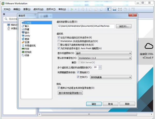 VMware Workstation Interface