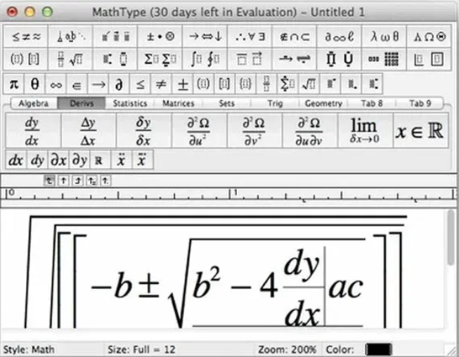 MathType功能截图