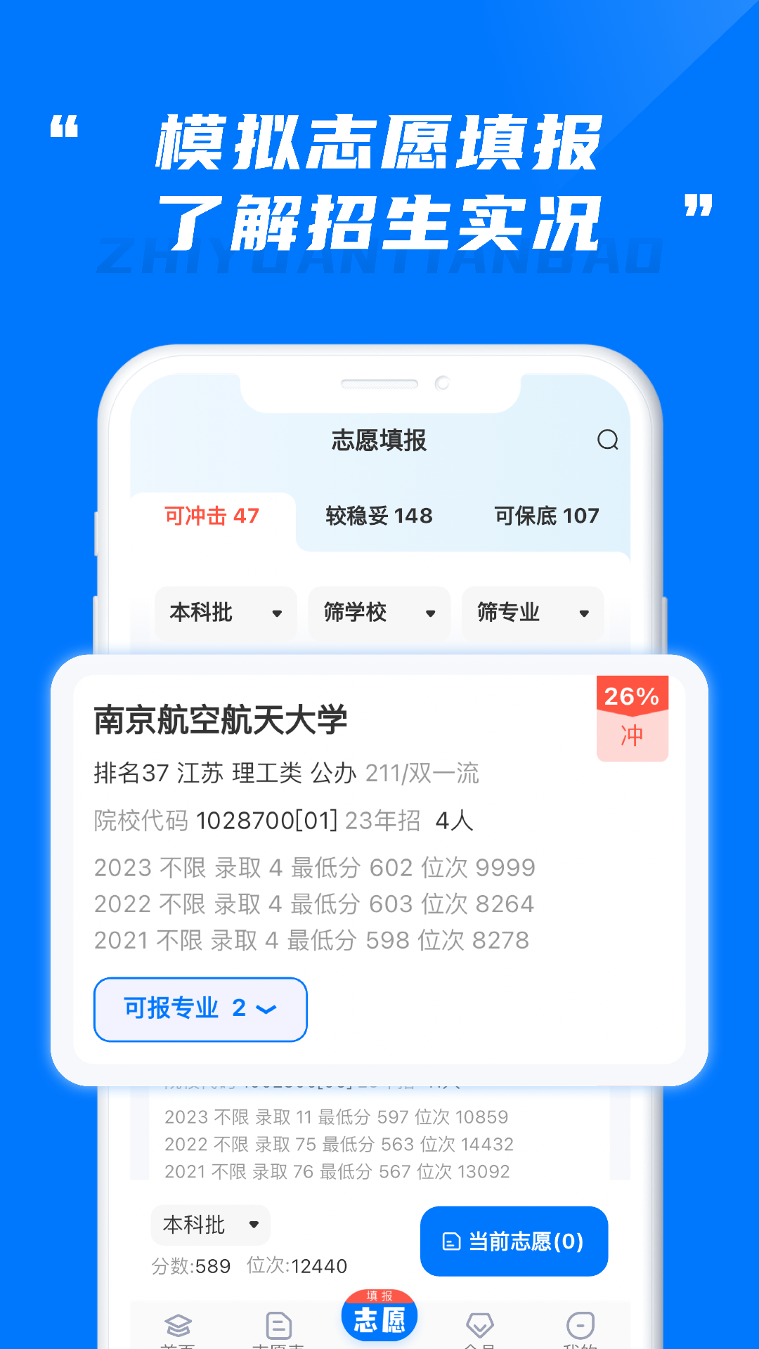 阳光高考志愿填报软件封面