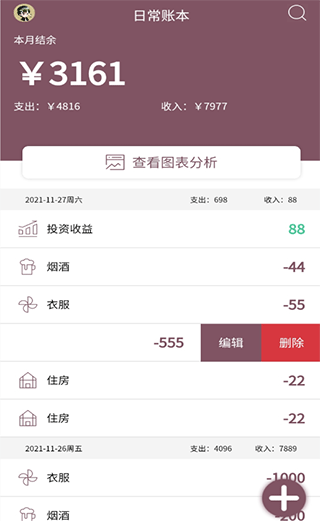 编辑和删除操作示例