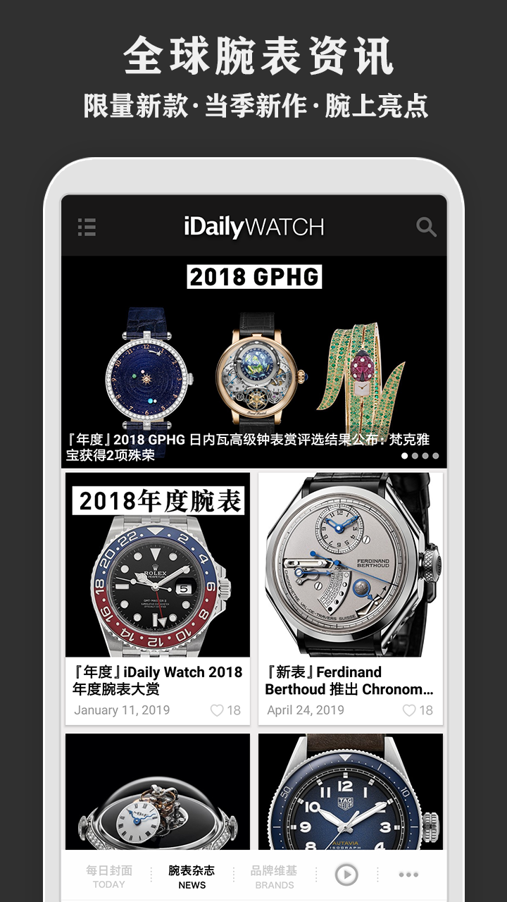每日腕表杂志软件封面