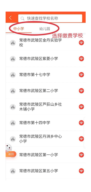 学杂费界面
