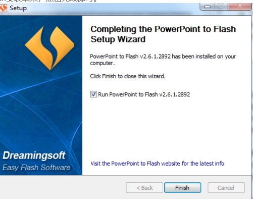 PowerPoint to Flash 安装完成