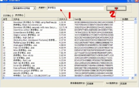 P2PSearcher 界面展示