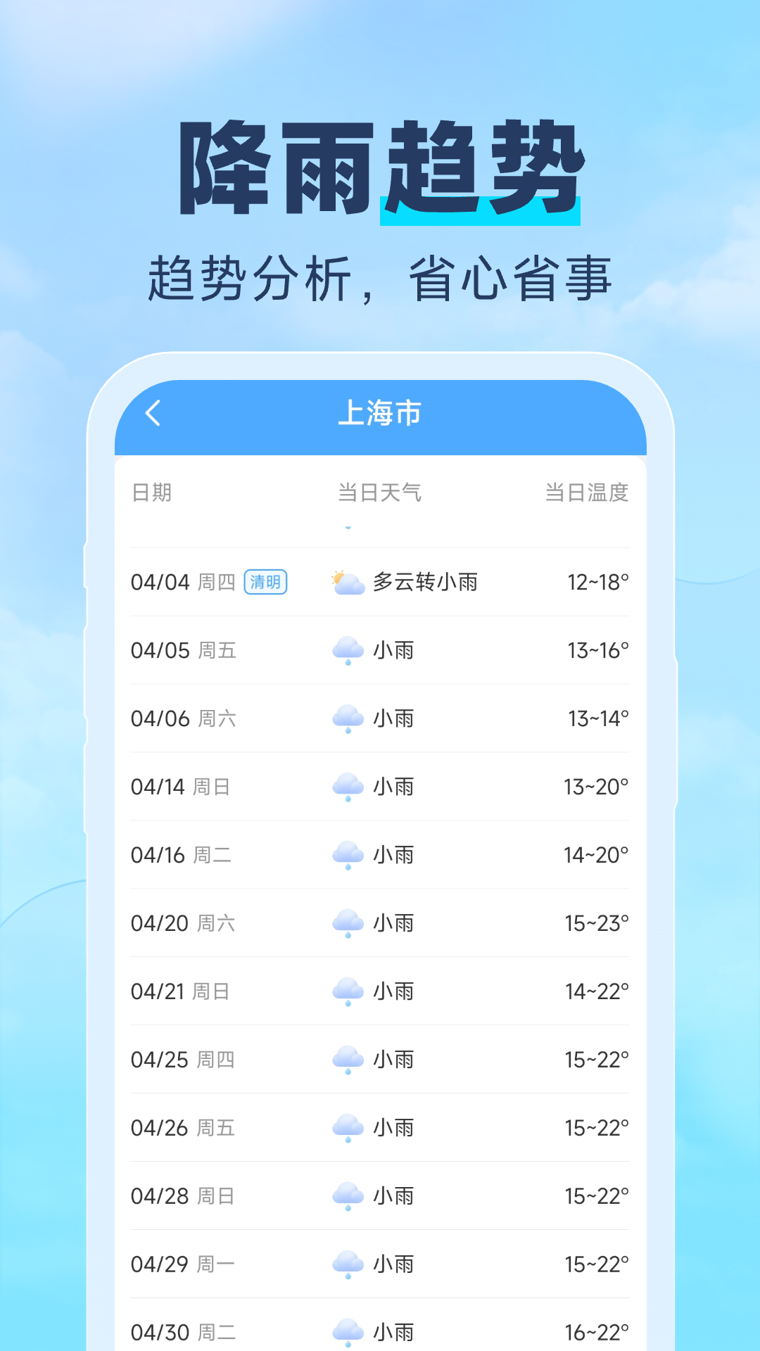 常伴天气软件封面
