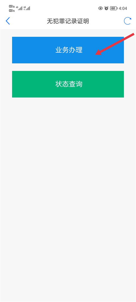 业务办理界面