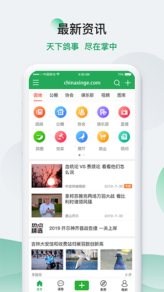 中国信鸽信息网app软件封面