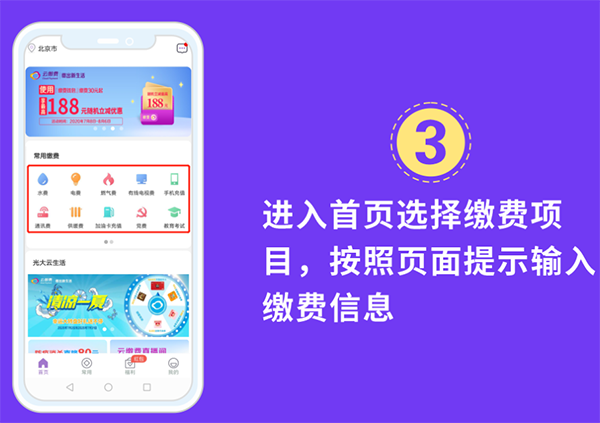 输入缴费信息