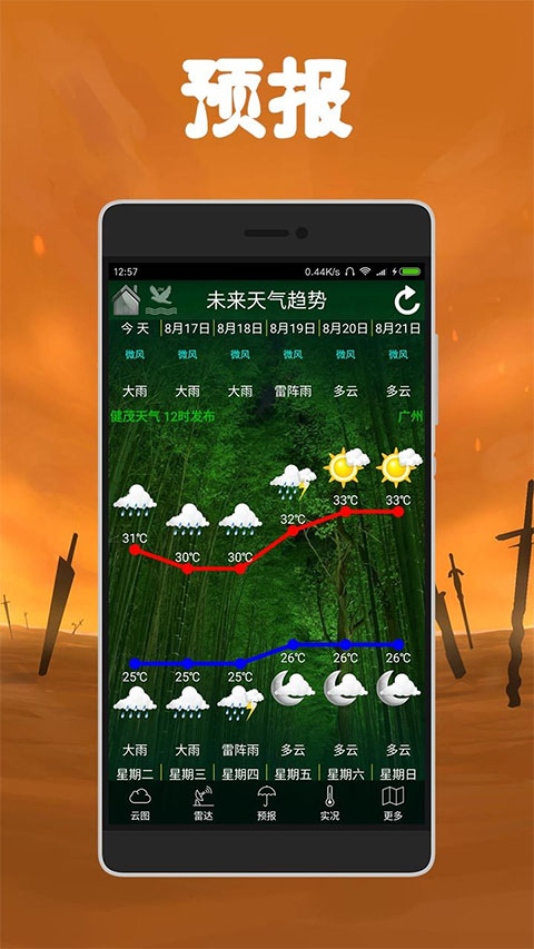 健茂天气软件封面