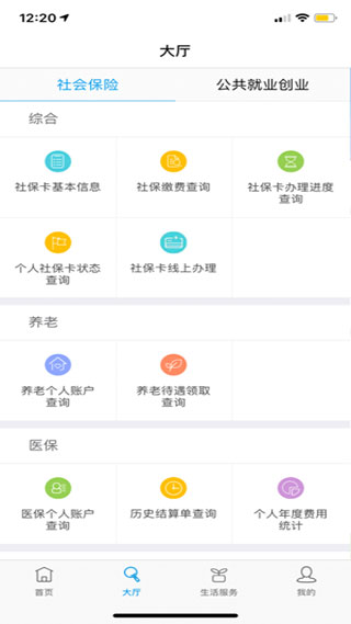 开封人社12333app界面截图