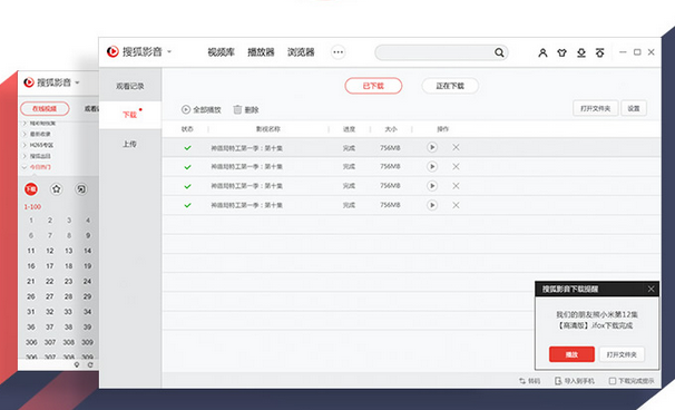 搜狐影音下载界面