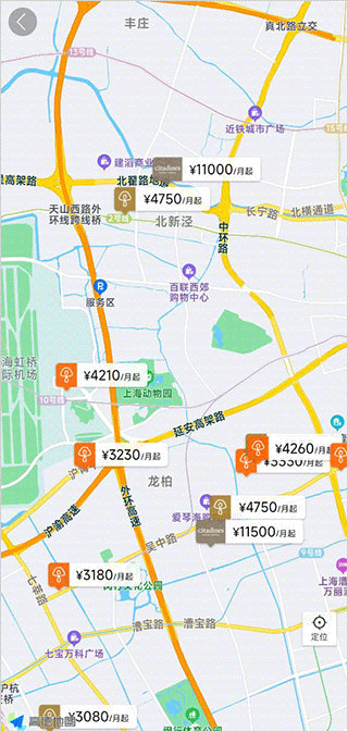地图找房截图
