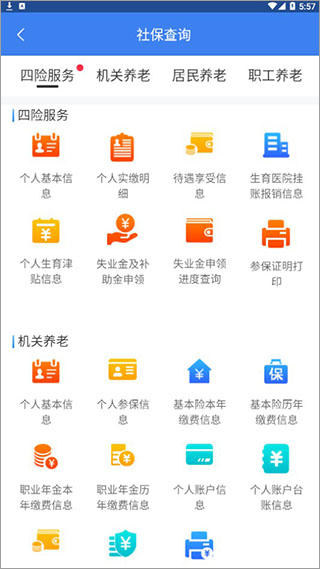 社保服务选项