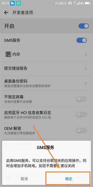 启动GMS服务
