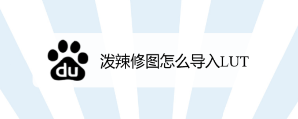 泼辣修图如何导入lut泼辣修图怎么导入LUT