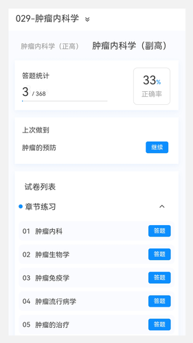 肿瘤内科学新题库软件封面