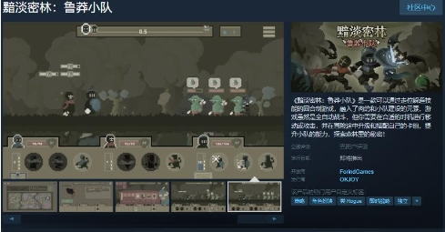 回合制游戏《黯淡密林：鲁莽小队》Steam页面