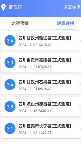 紧急地震信息软件封面