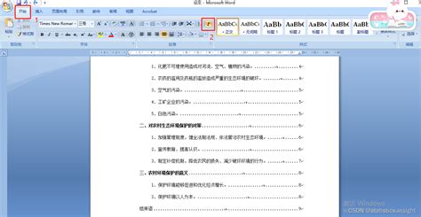 目录怎样设置罗马数字编排