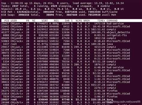 查看进程内存使用情况linux_linux查看各进程内存使用情况
