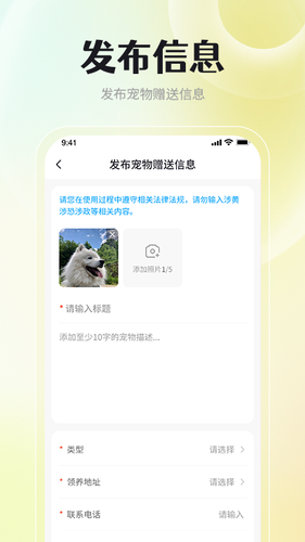 宠物领养互助软件封面