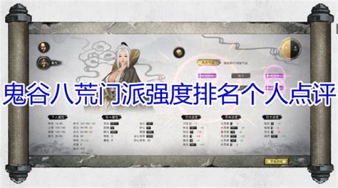 鬼谷八荒门派强度排名及推荐大全