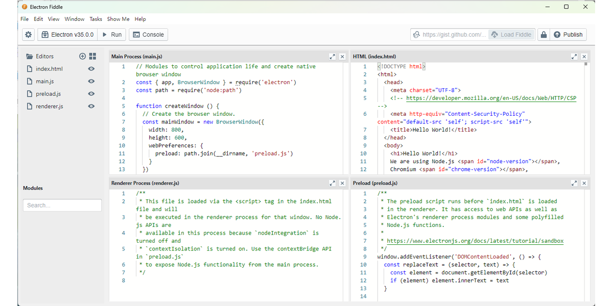 Electron Fiddle