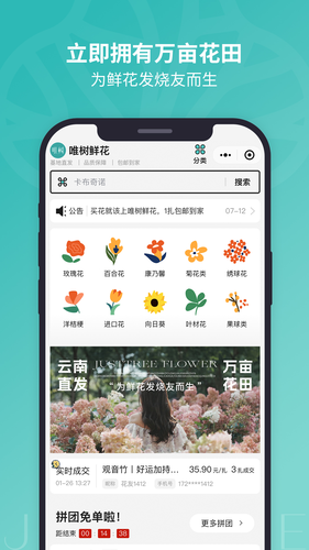 唯树鲜花软件封面