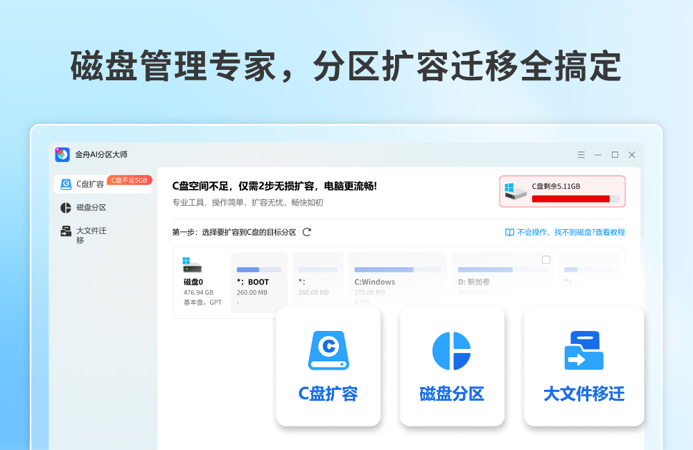 金舟AI分区大师