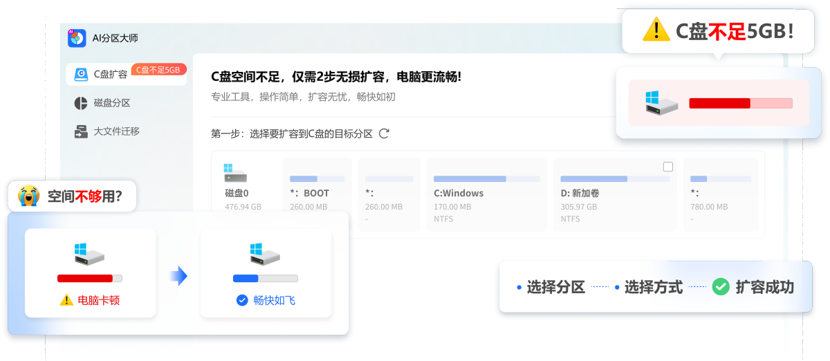 金舟AI分区大师